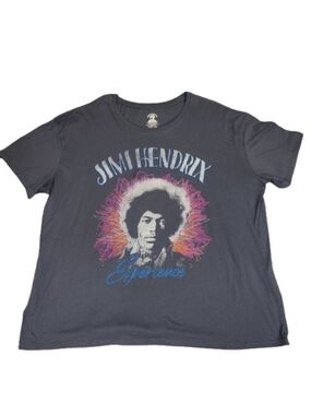 Jimi Hendrix Experience Gray Graphic Tee - Vintage Style Black Men’s Shirt XXXL